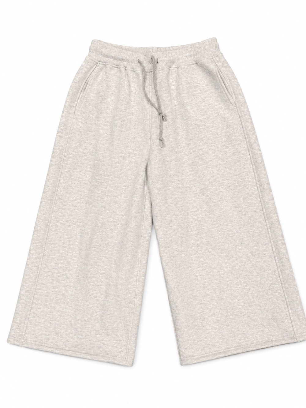 NAP‎ Take a Nap Light Gray Wide Leg Sweatpants Cropped Lounge Pants Small